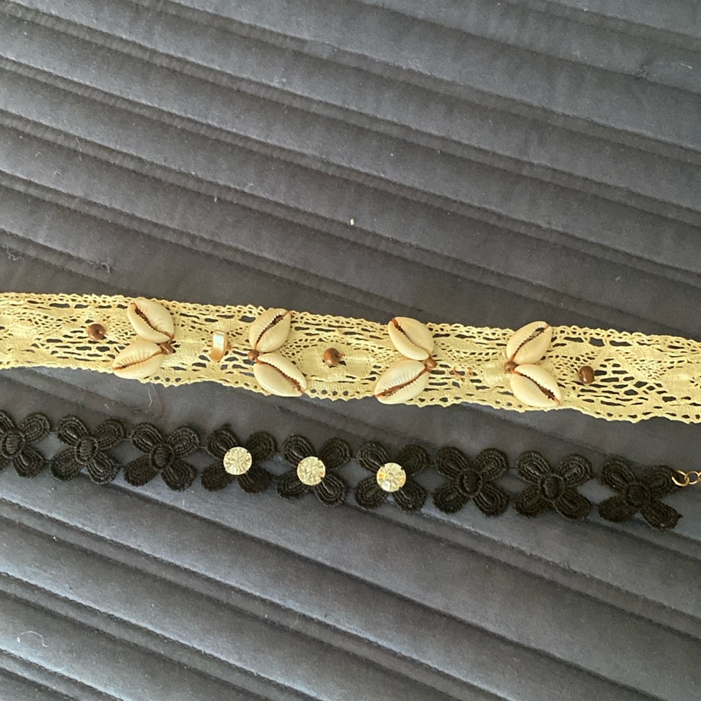 2 chocker style necklaces $11